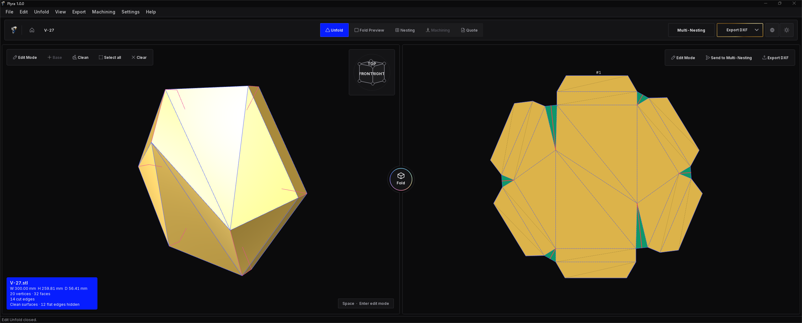 Plyra 3D ACP Unfold Studio